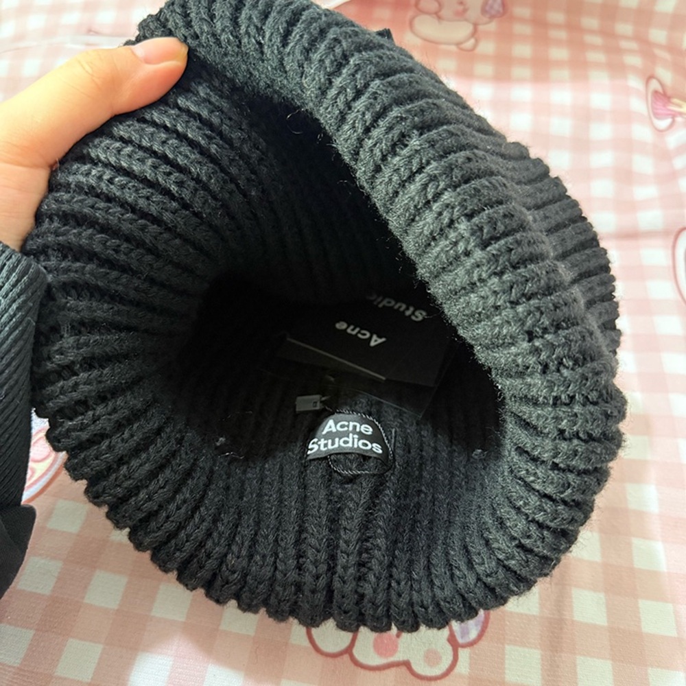 Acne Studios Knit Beanie Grey - Picture 4 of 5